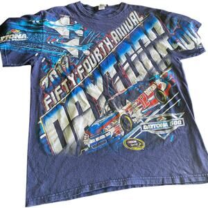 2012 Daytona 500 Chase Authentics NASCAR Front All-Over Print T-Shirt Size Large